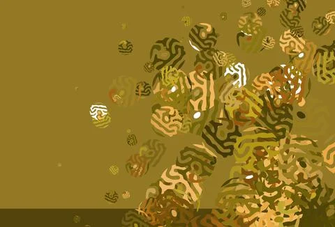 Light Green, Yellow vector pattern with random forms. Illustrazione stock
