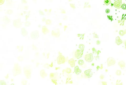 Light Green, Yellow vector pattern with random forms. Stock Illustration