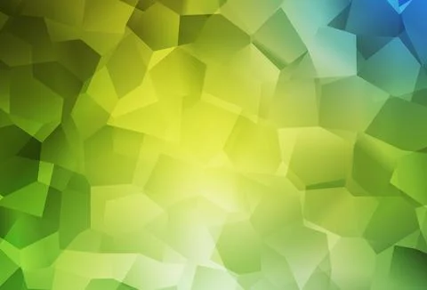 Light Green, Yellow vector pattern with random forms. Stock Illustration