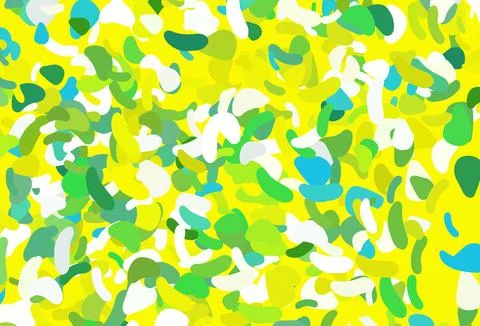Light Green, Yellow vector pattern with chaotic shapes. Stock Illustration
