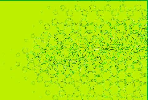 Light green, yellow vector pattern with spheres. Stock Illustration
