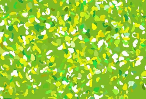 Light green, yellow vector pattern with chaotic shapes. Stock Illustration