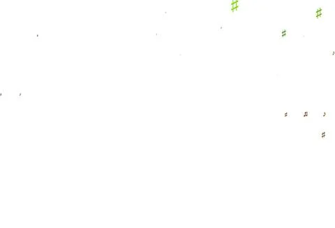 Light Green, Yellow vector pattern with music elements. Stock Illustration