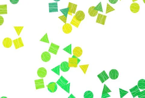 Light Green, Yellow vector pattern in polygonal style with circles. 스톡 일러스트