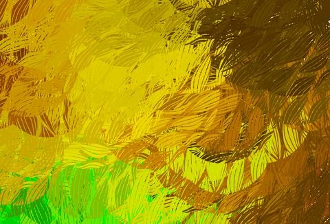 Light Green, Yellow vector pattern with random forms. Stock Illustration