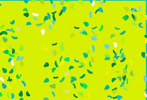 Light Green, Yellow vector pattern with chaotic shapes. Stock Illustration