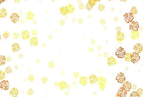 Light Green, Yellow vector pattern with random forms. Illustrazione stock