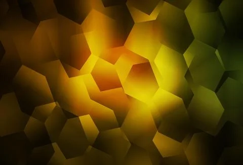 Light Green, Yellow vector pattern with colorful hexagons. Stock Illustration