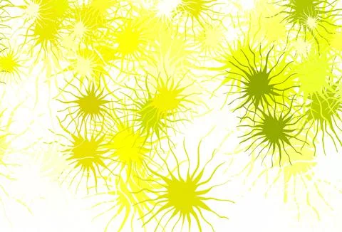Light Green, Yellow vector pattern with random forms. Illustrazione stock