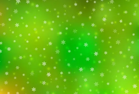 Light Green, Yellow vector pattern in Christmas style. Stock Illustration