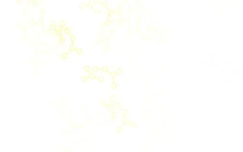 Light Green, Yellow vector pattern with artificial intelligence network. Stock Illustration