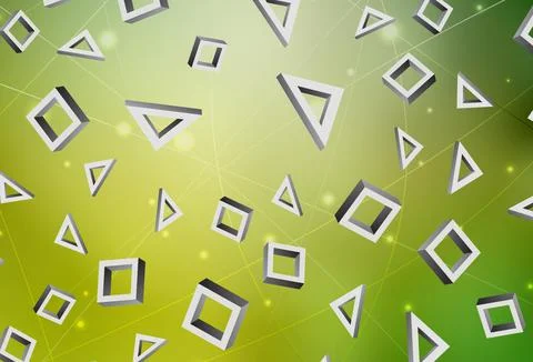 Light Green, Yellow vector pattern in square style. イラスト素材