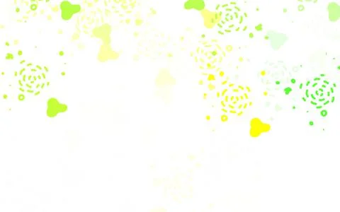Light Green, Yellow vector pattern with random forms. Illustrazione stock