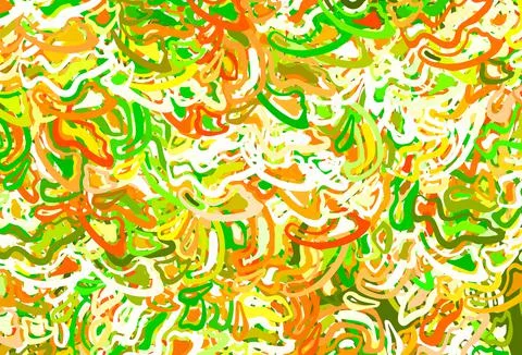 Light Green, Yellow vector pattern with random forms. Stock Illustration