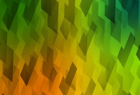 Light Green, Yellow vector pattern in square style. Stock Illustration