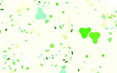 Light Green, Yellow vector pattern with random forms. Stock Illustration