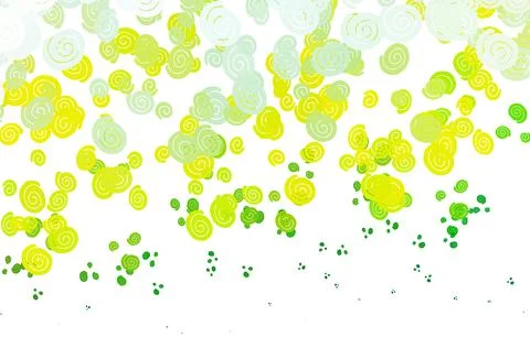Light Green, Yellow vector pattern with liquid shapes. Stockillustratie