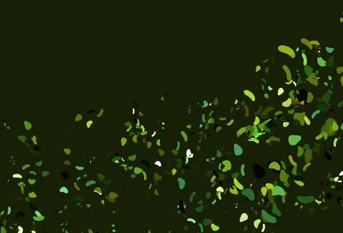Light Green, Yellow vector pattern with chaotic shapes. Stock Illustration