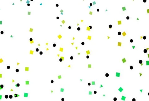 Light Green, Yellow vector pattern in polygonal style with circles. Stock Illustration