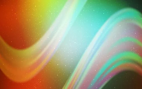 Light Green, Yellow vector pattern with night sky stars. イラスト素材