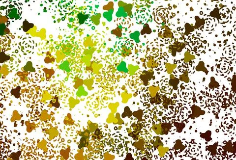 Light Green, Yellow vector pattern with random forms. 库存插图