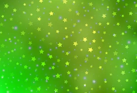 Light Green, Yellow vector pattern in Christmas style. Stock Illustration