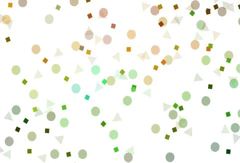 Light Green, Yellow vector pattern with polygonal style with circles. Stock Illustration