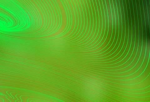 Light Green, Yellow vector pattern with curved lines. Illustrazione stock