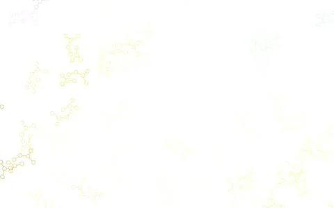 Light Green, Yellow vector pattern with artificial intelligence network. Illustrazione stock