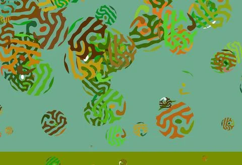 Light Green, Yellow vector pattern with random forms. Illustrazione stock