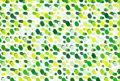 Light Green, Yellow vector pattern with liquid shapes. Stock Illustration