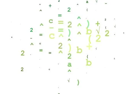 Light Green, Yellow vector pattern with arithmetic signs. 스톡 일러스트