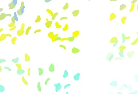 Light Green, Yellow vector pattern with chaotic shapes. Stock Illustration