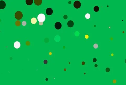 Light Green, Yellow vector pattern with spheres. Stock Illustration