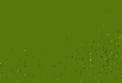 Light green, yellow vector pattern with gender elements. イラスト素材