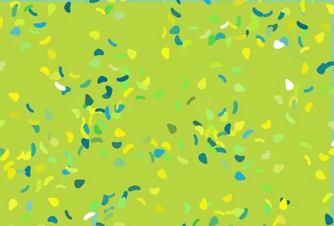 Light Green, Yellow vector pattern with chaotic shapes. Stock Illustration