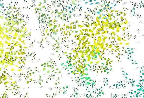 Light Green, Yellow vector pattern with chaotic shapes. Stock Illustration