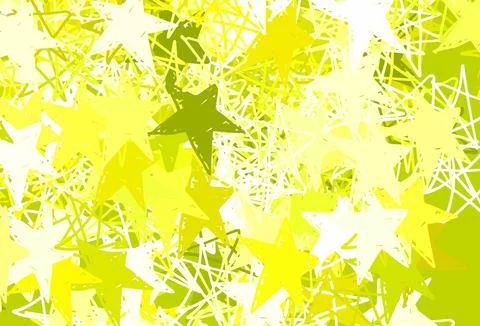 Light Green, Yellow vector pattern with christmas stars. Stock Illustration
