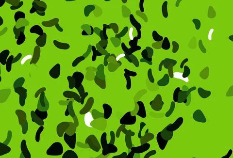 Light Green, Yellow vector pattern with chaotic shapes. 스톡 일러스트