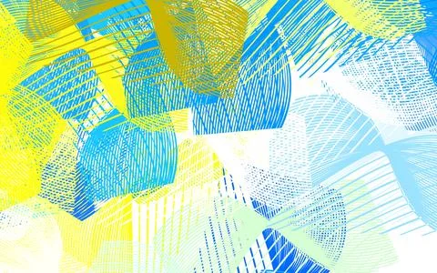 Light Green, Yellow vector pattern with random forms. Stock Illustration