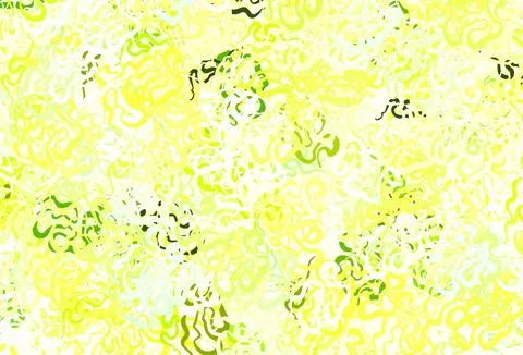 Light Green, Yellow vector pattern with random forms. 库存插图