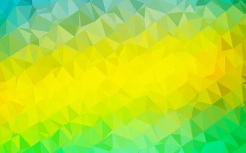 Light Green, Yellow vector polygonal pattern. Stock Illustration