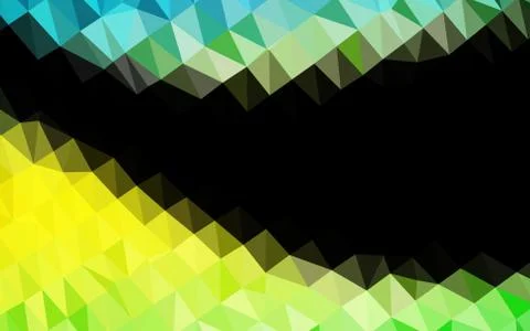 Light Green, Yellow vector polygonal pattern. Stockillustratie