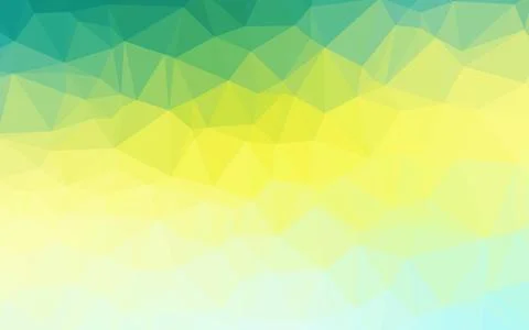 Light Green, Yellow vector polygonal template. Illustrazione stock