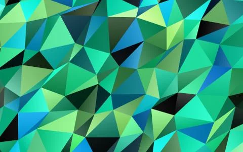 Light Green, Yellow vector shining triangular background. 스톡 일러스트
