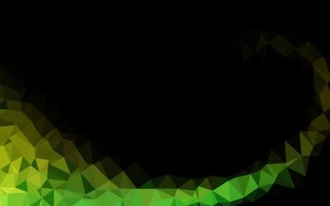 Light Green, Yellow vector shining triangular background. 스톡 일러스트