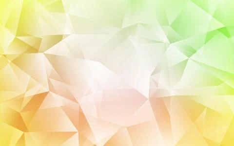 Light Green, Yellow vector shining triangular backdrop. Ilustración de archivo