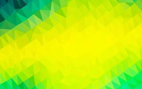 Light Green, Yellow vector shining triangular pattern. 库存插图