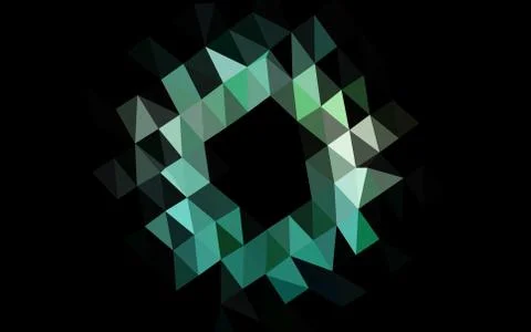 Light Green, Yellow vector shining triangular template. Stock Illustration