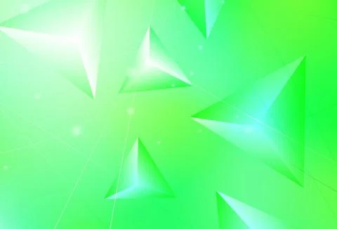 Light Green, Yellow vector shining triangular backdrop. Stock Illustration